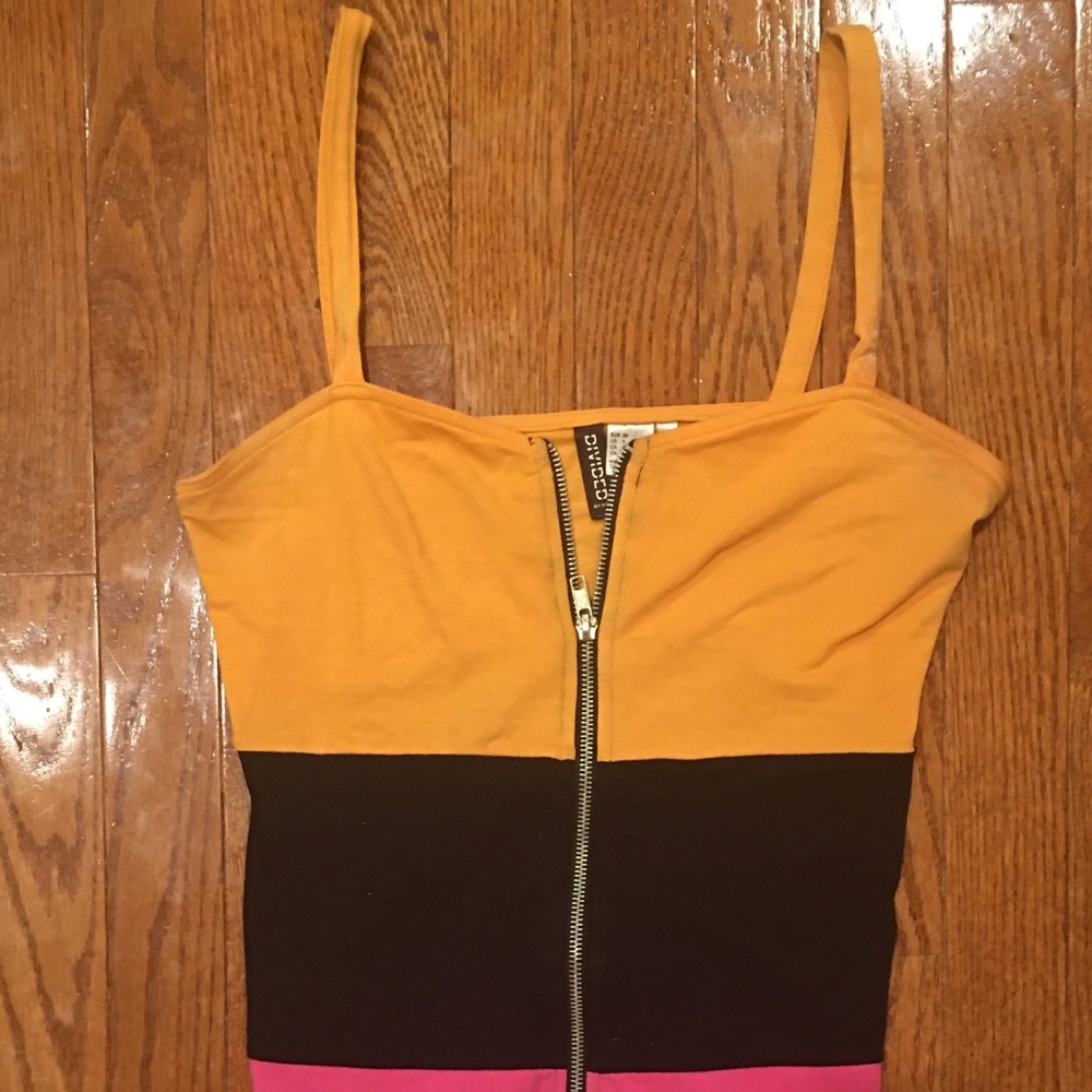 DIVIDED by HM zip up dress(neon pink/orange) 6 - Picture 6 of 8